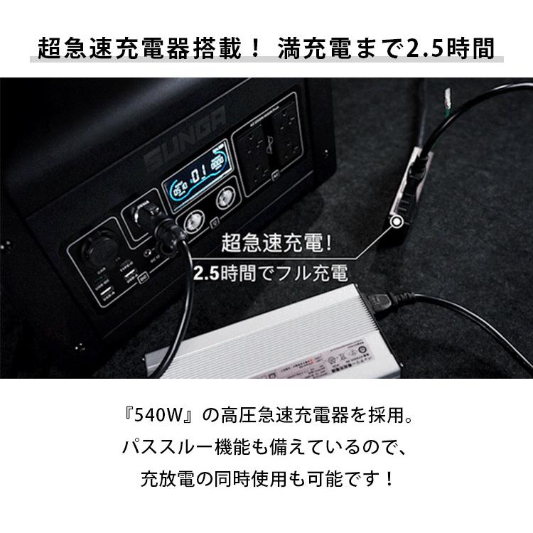 SUNGA ポータブル電源 1500W LK1500 防災 家庭用 バッテリー 大容量