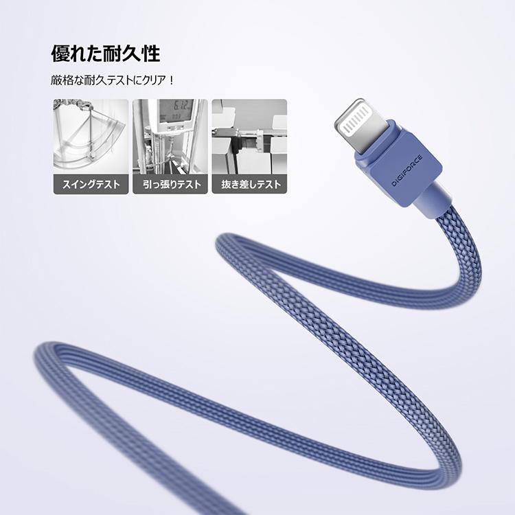 ケーブル（TypeーC to Lightning Cable 2m）＋PD充電器（suqare 65W 1A1C）セット モバイル充電器 ACアダプタ typeC DIGIFORCE デジフォース（DGF）｜flaner-y｜15