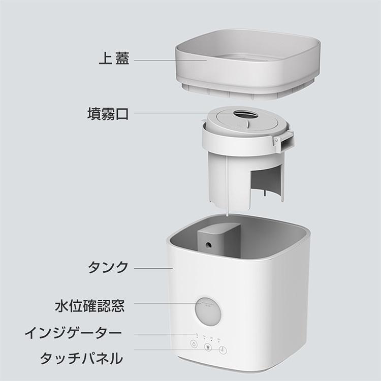 加湿器 meru 超音波加湿器 wacca 輪っか MCHーA143 上部給水 アロマ対応