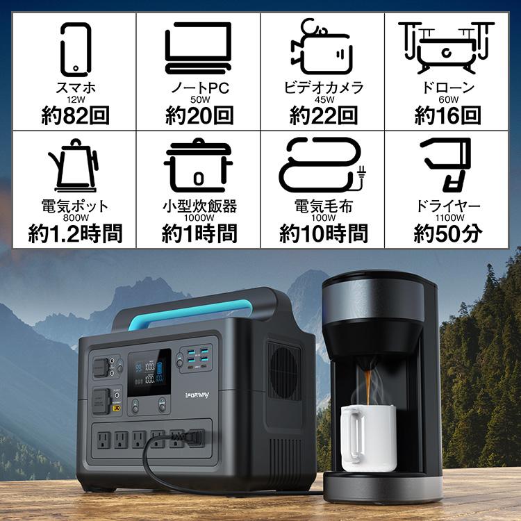 iForway ポータブル電源 HS1500 1228Wh 定格出力1500W (瞬間 iForway ポータブル電源 HS1500 1228Wh 定格出力1500W (瞬間