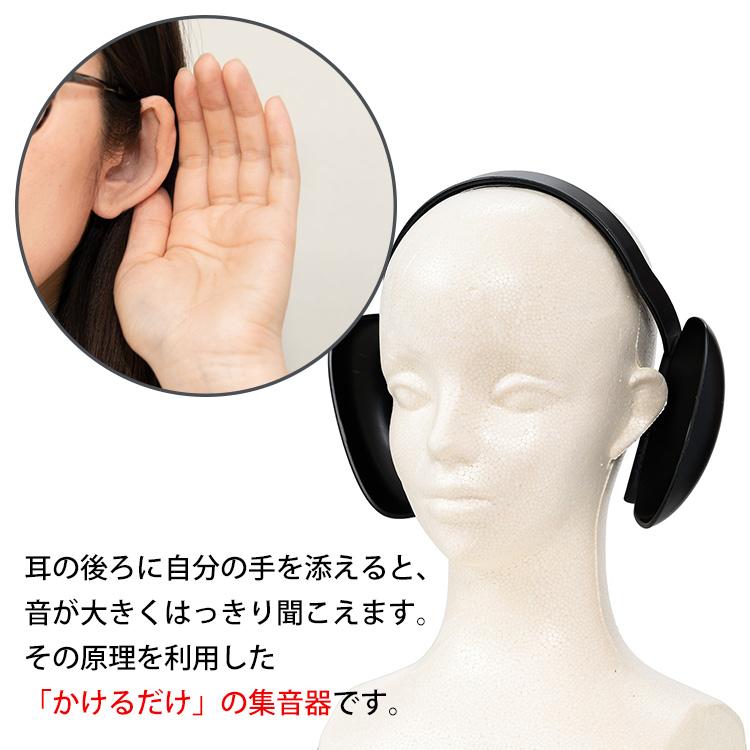 集音ヘッド 音モア ピアノブラック ケース付き｜集音器 かけるだけ