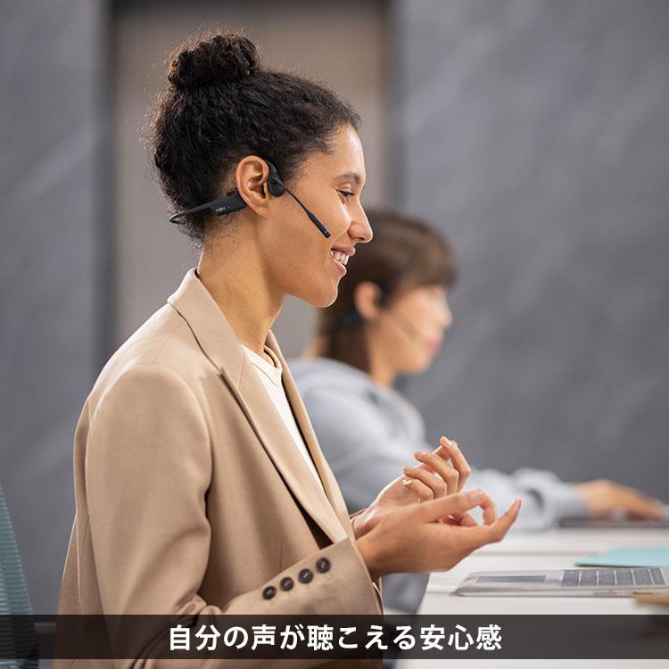 Shokz OpenComm2 UC 2025 Upgrade ショックス オープンコムツー ユーシー Type-A/Type-C 自転車/海外×の画像