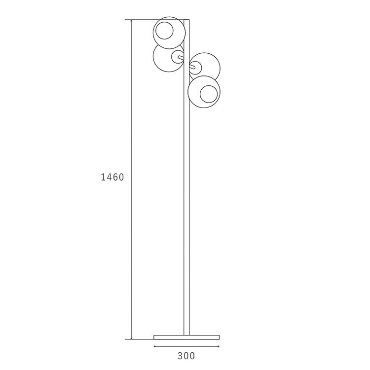 ハモサ BIARRITZ FLOOR LAMP ビアリッツ フロアランプ GS-023 白熱球 インテリア/Hermosa/海外×/メーカー直送の画像