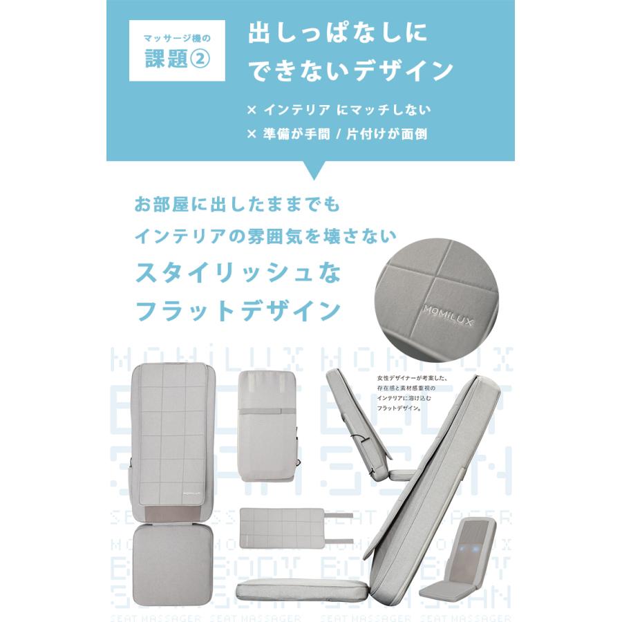 リラクゼーショングッズ MOMiLUX DMS-2001 GRAY MOMiLUX ボディスキャンシートマッサージャーをレビュー