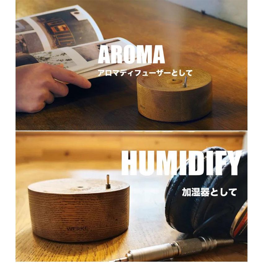 Tsuyana Werke アロマ加湿器 ROMO 木製 コードレス 充電式 アウトドア