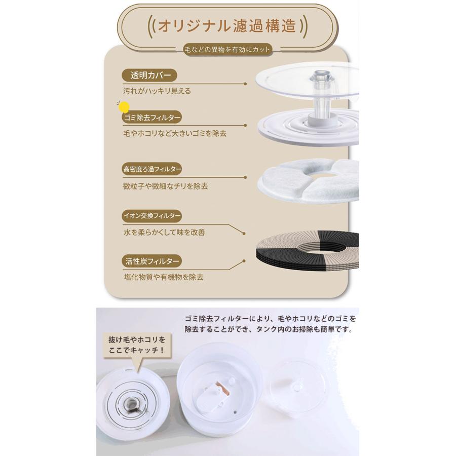 HuRuRu ワイヤレスポンプ ペット給水器 フルル 自動給水器 3層ろ過構造 静音 猫 ねこ : flaner - 通販 - Yahoo ...