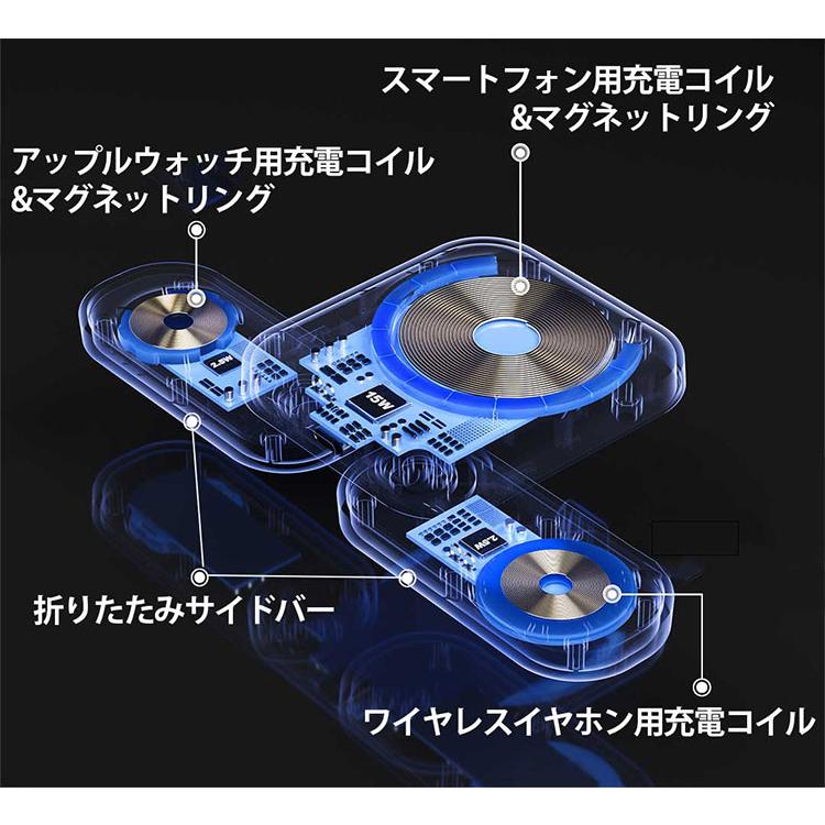 budi 20W ミニマムワイヤレス充電器3台同時 急速充電 極小 軽量