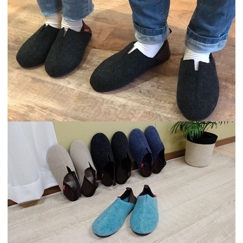 フィッカプラス フェルトモック防災スリッポン Fikka+ Felt Moc Slip