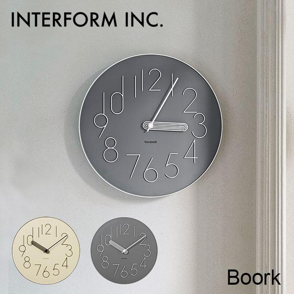 INTERFORM（インターフォルム） 壁掛け時計 Boork ボールク ウォール