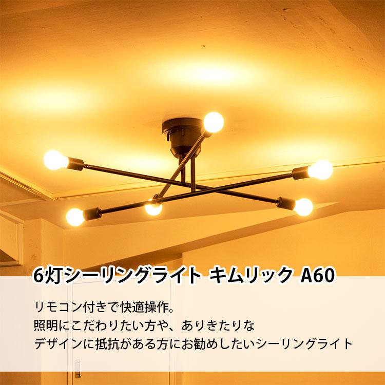 gram eight 【LED電球セット】6灯シーリングライト キムリック A60 TC