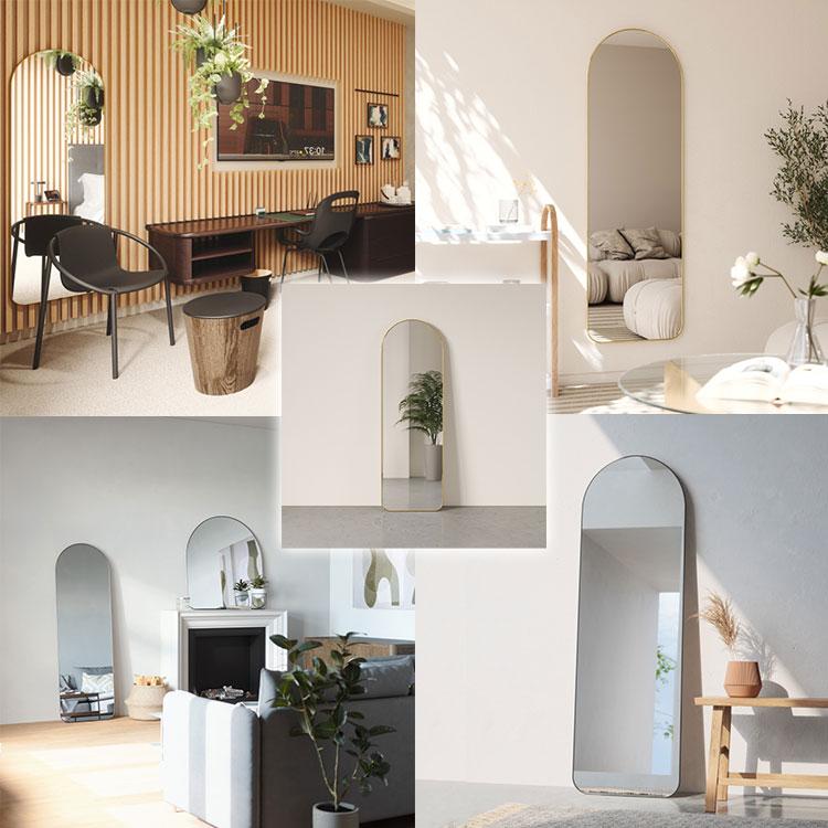 Umbra（アンブラ） Hubba Arched Leaning Mirror｜ミラー 壁掛け 賃貸