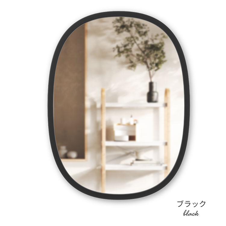 umbra アンブラ　オリオンミラー　鏡 Umbra（アンブラ） ハブ ミラー オーバル 46×61cm ブラック｜アンブラ