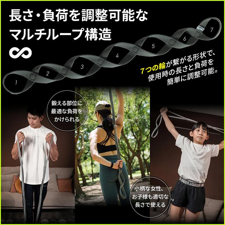 男性向け3点セット VRTXフィットネスバンド｜トレーニングチューブ エクササイズバンド ストレッチバンド 筋トレバンド ショートバンド マルチバンドの画像