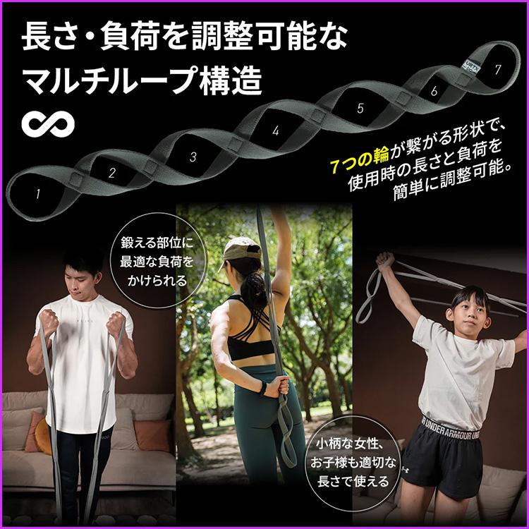 シニア向け3点セット VRTXフィットネスバンド3｜フィットネスバンド エクササイズバンド トレーニングバンド ループバンド ストレッチバンド リハビリの画像