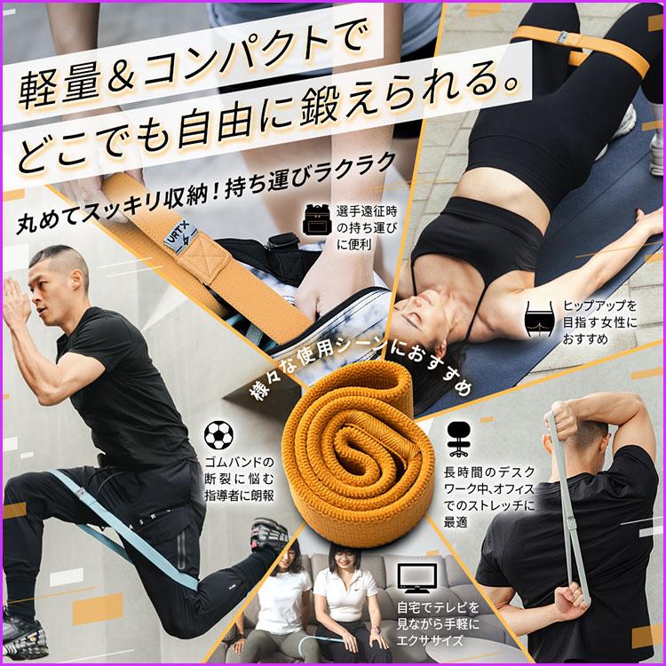 シニア向け3点セット VRTXフィットネスバンド3｜フィットネスバンド エクササイズバンド トレーニングバンド ループバンド ストレッチバンド リハビリの画像