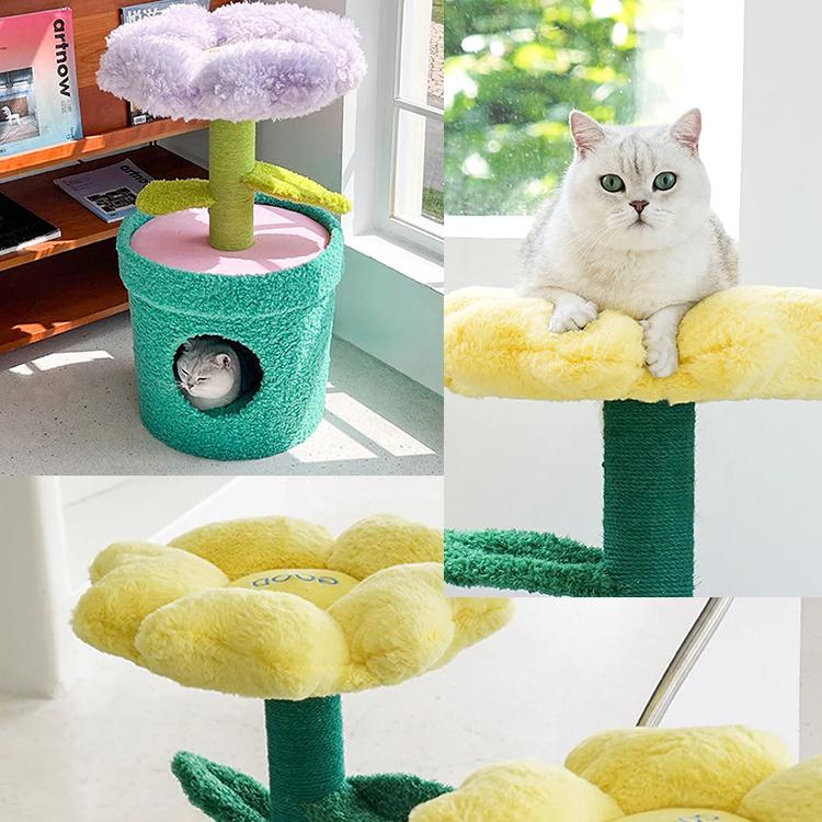 ZEZE POT PET HOUSE PURPLE｜キャットタワー ペットハウス ペット