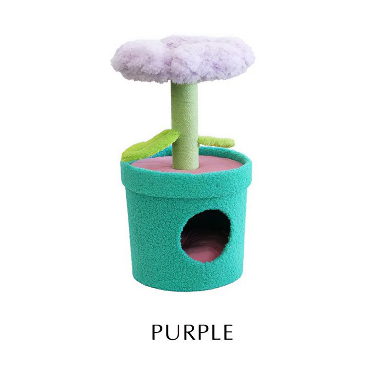ZEZE POT PET HOUSE PURPLE｜キャットタワー ペットハウス ペット
