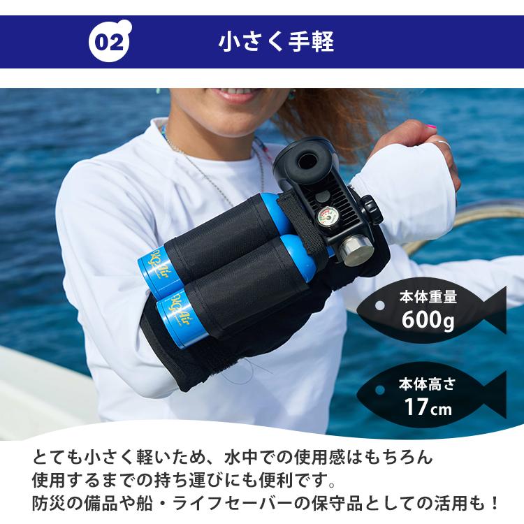超小型酸素ボンベ KG Airフルセット｜SKU-003 Cセット｜マウスピース