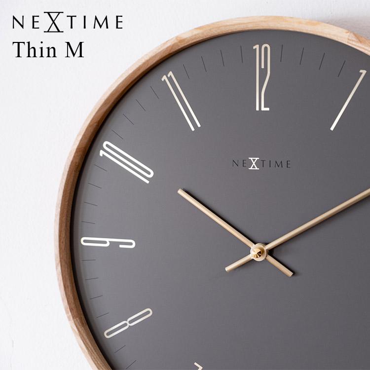 壁掛け時計 NEXTIME Thin M ネクスタイム シン Mサイズ｜時計 電池式