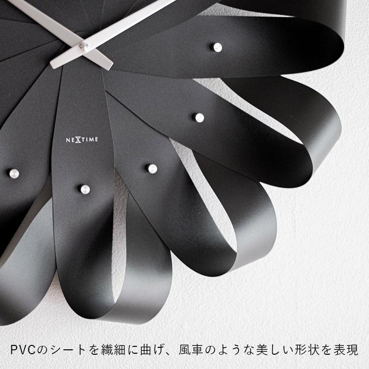壁掛け時計 NEXTIME Kazaguruma WH BK ネクスタイム カザグルマ｜時計