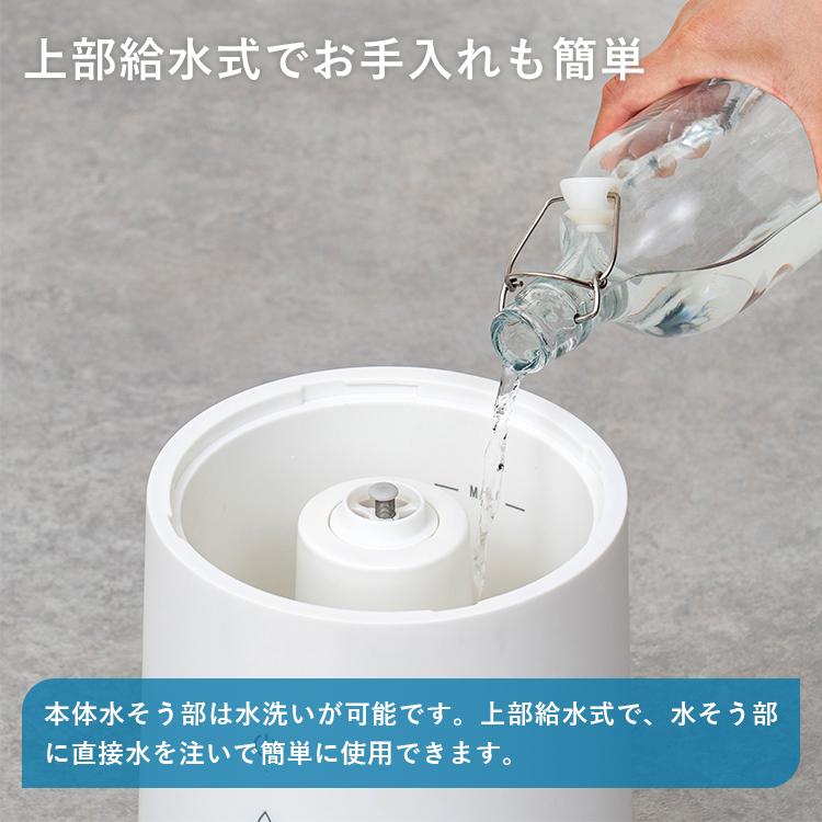 plus more 選べる特典付/倒れてもこぼれにくい スチーム式 加湿器