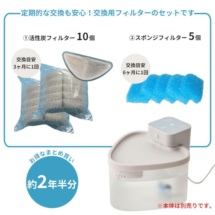 スポンジフィルター・活性炭フィルターセット Livease リヴィーズ Pet