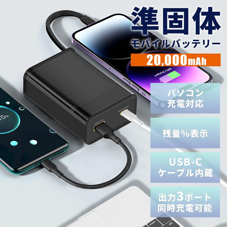フューチャーモデル 準固体モバイルバッテリー 20000mAh 65W E45B｜大