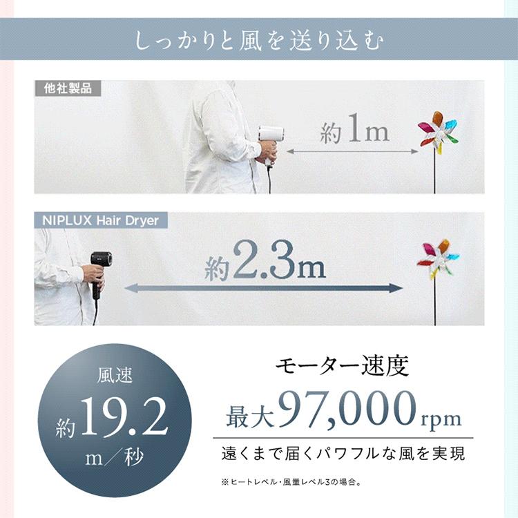NIPLUX 選べる特典付/NIPLUX ヘアドライヤー Hair Dryer NP-HD25BK