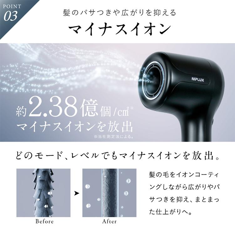 NIPLUX 選べる特典付/NIPLUX ヘアドライヤー Hair Dryer NP-HD25BK
