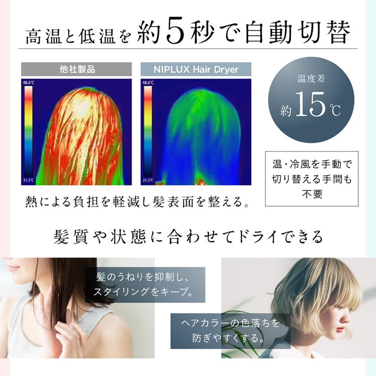 NIPLUX 選べる夏おまけ付/NIPLUX ヘアドライヤー Hair Dryer NP-HD25BK