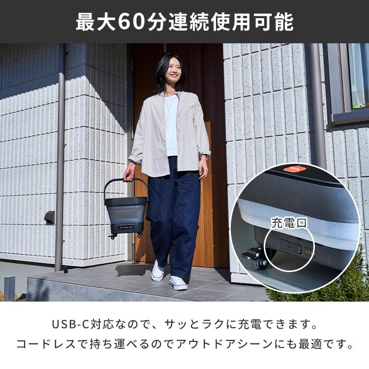 高圧洗浄機 1.0｜コードレス コンパクト 洗浄機 水道接続不要 電源不要