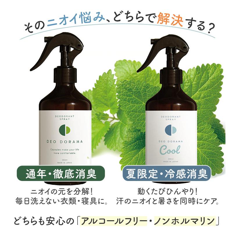 DEO DORAMA デオドラマ DEO DORAMA Cool デオドラマクール 350ml｜消臭スプレー 衣類 長時間持続 アルコールフリー 冷感 ひんやり 涼感 暑さ対策/海外× |  | 01