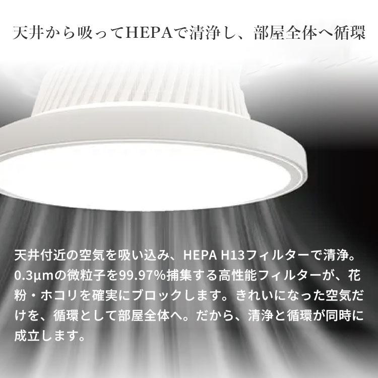 シーリングファンライト 空気清浄機 サーキュレーター 澄のわ 一体型 8