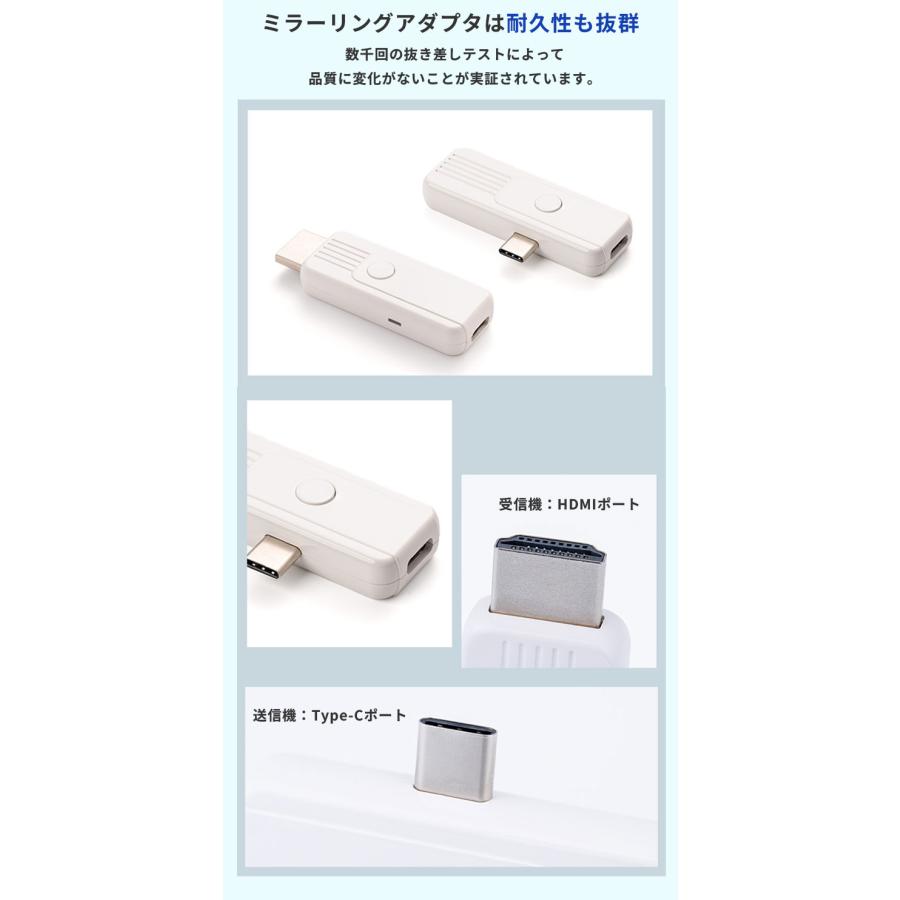 ミラーリングアダプター M2｜ワイヤレス Type-C HDMI 簡単 接続 配線