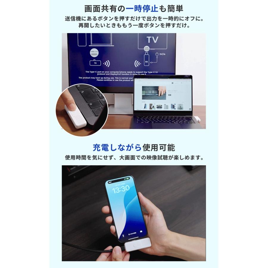 ミラーリングアダプター M2｜ワイヤレス Type-C HDMI 簡単 接続 配線