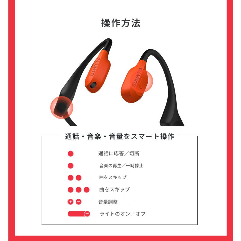 SUUNTO（スント） 骨伝導イヤホン SUUNTO WING2｜オープンイヤー