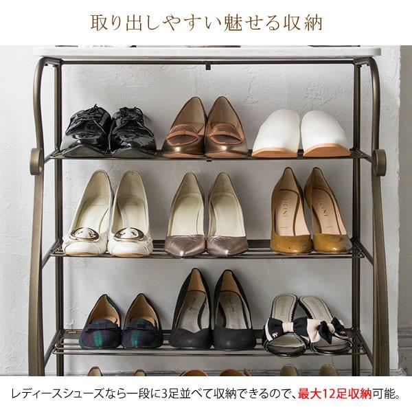 シューズラック 幅62cm シューズボックス 靴収納 下駄箱 アジャスター付き 4段 収納棚 玄関収納 おしゃれ アンティーク 猫脚 かわいい 女の子 姫系 Mi Sr 6 フラップシップファニチャー 通販 Yahoo ショッピング
