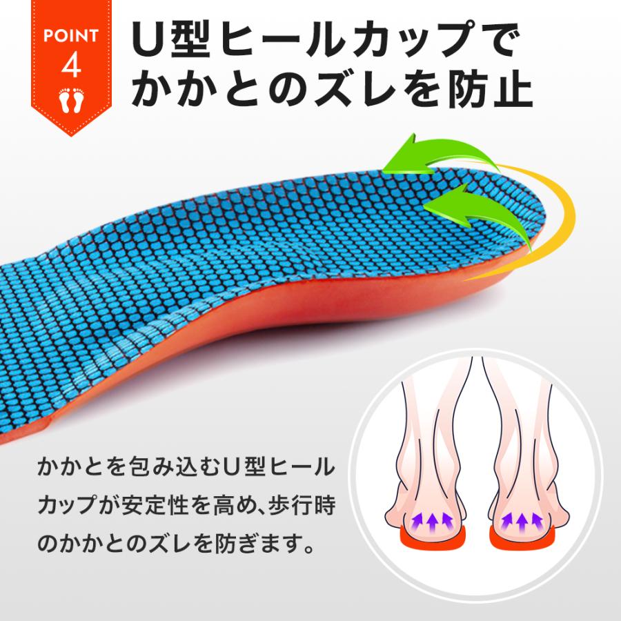 インソール 衝撃吸収 中敷き 偏平足 疲れない スポーツ 足底 筋膜炎 薄型 中敷き アーチサポート 土踏まず 立ち仕事 スニーカー ランニング靴 サイズ調整 |  | 05