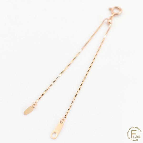 アジャスターチェーン スライド式 延長 チェーン 10cm K10 10K 10金 ゴールド ベネチアンチェーン ピンクゴールド |  | 01