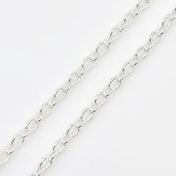 シルバーチェーン ネックレス チェーン 丸アズキチェーン 1.6mm 40cm
