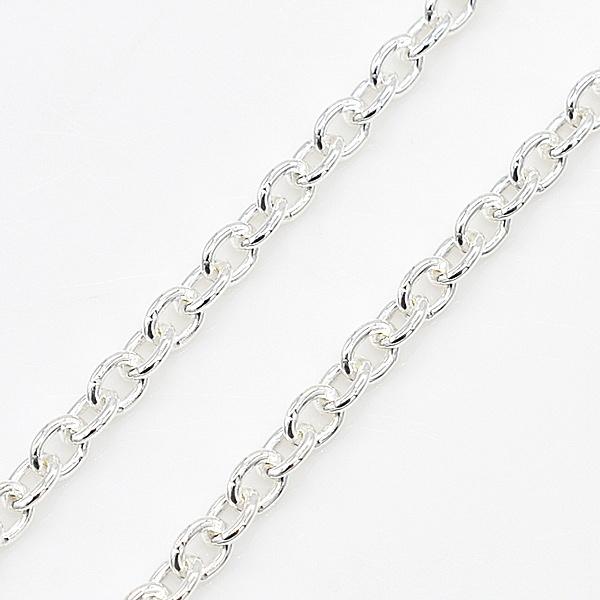 sネックレスチェーン925 シルバーチェーン ネックレス チェーン 丸アズキチェーン 1.9mm 50cm