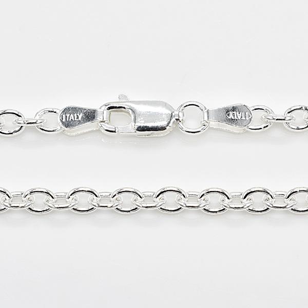 シルバーチェーン ネックレス チェーン 丸アズキチェーン 3.2mm 45cm シルバー925_2
