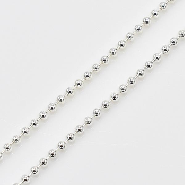 シルバーチェーン ネックレス チェーン ボールチェーン 1.2mm 45cm