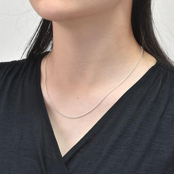 シルバーチェーン ネックレス チェーン ボールチェーン 1.5mm 50cm