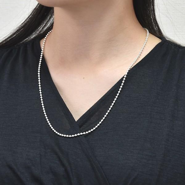 シルバーチェーン ネックレス チェーン ボールチェーン 3.0mm 60cm シルバー925｜flash-order-chain｜04