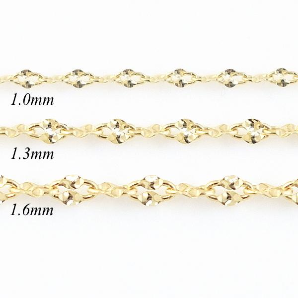 K18フラワーチェーンネックレス　165K2507 K18フラワーチェーンネックレス165K2507