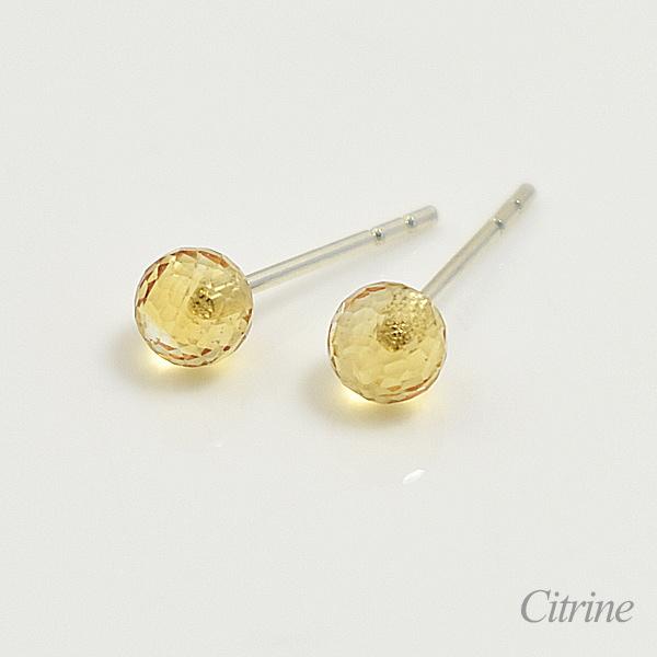 天然石 ピアス ミラーボールカット キャンディーストーンピアス(4mm) 9石から選べる パワーストーン スタッドピアス |  | 10