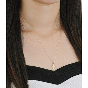 K10 ペンダントトップ 10金 パーツ イエローゴールド クロス