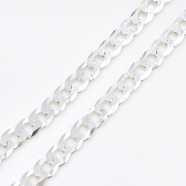 シルバーチェーン ネックレス チェーン エクストラフラット 喜平チェーン 6面カット 4.1mm 50cm シルバー925｜flash-order-chain｜02