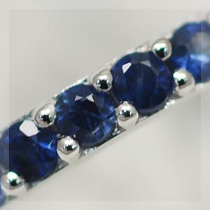 ハーフエタニティリング 天然石 サファイア 9月 誕生石 ストレートリング 7号 9号 11号 13号_5